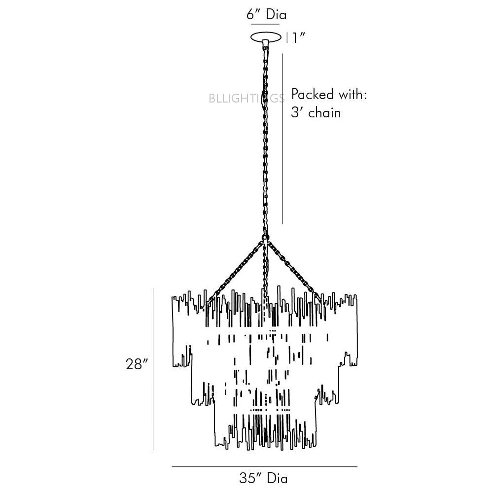 Prertcia Three Tiered Round Chandelier - XYlight