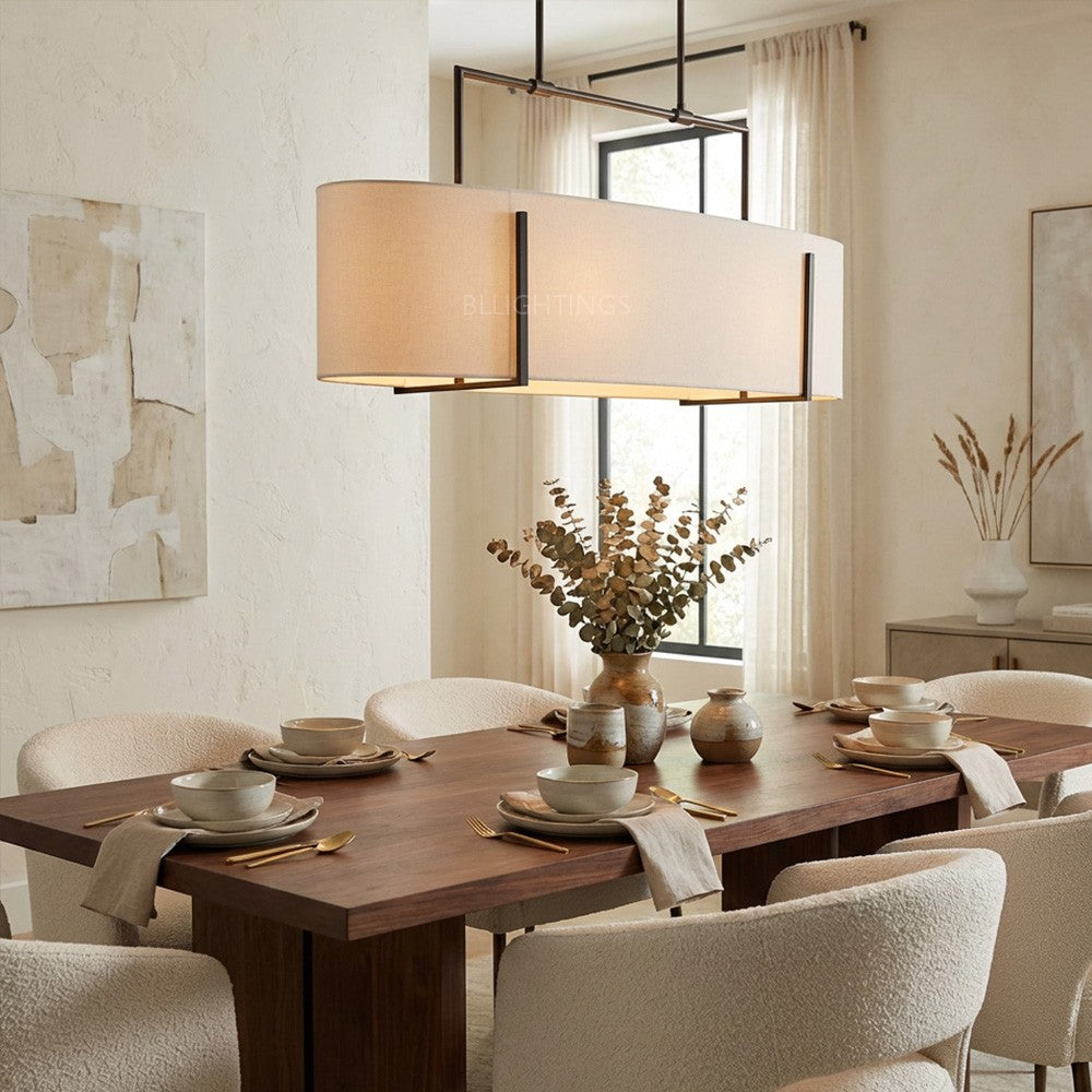 Primo Fabric Linear Chandelier - XYlight