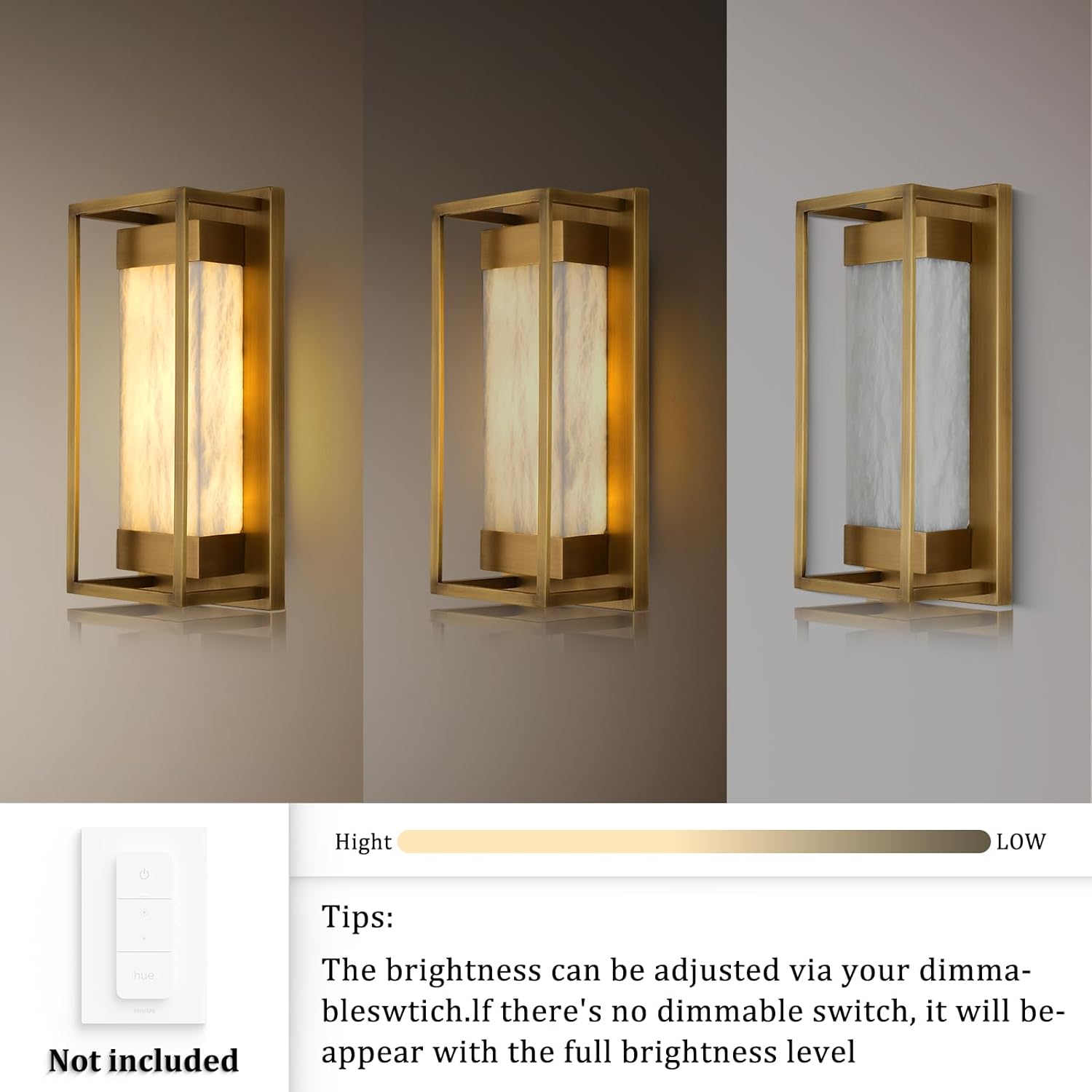 Quardelis Square-Shaped Alabaster Wall Sconce - XYlight
