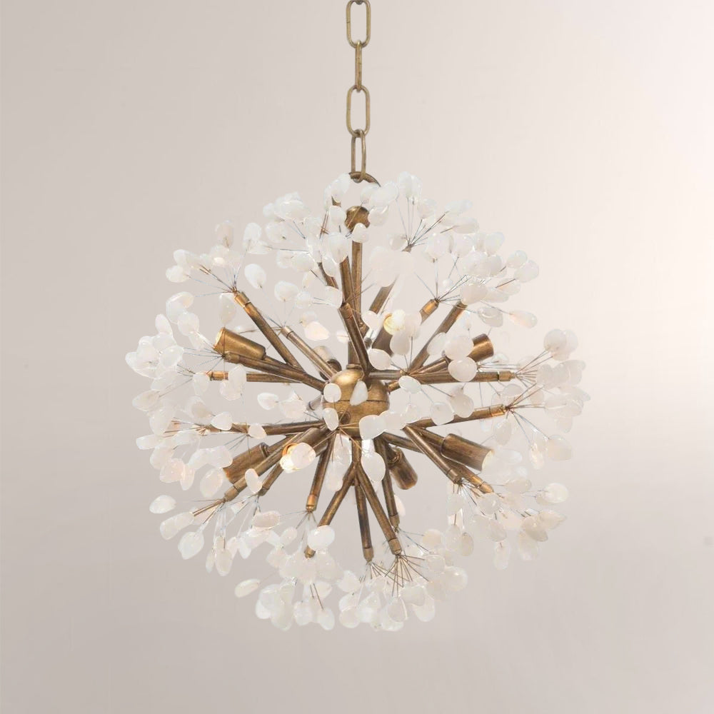 Quartz Crystal Spherical Eight-Light Chandelier - XYlight