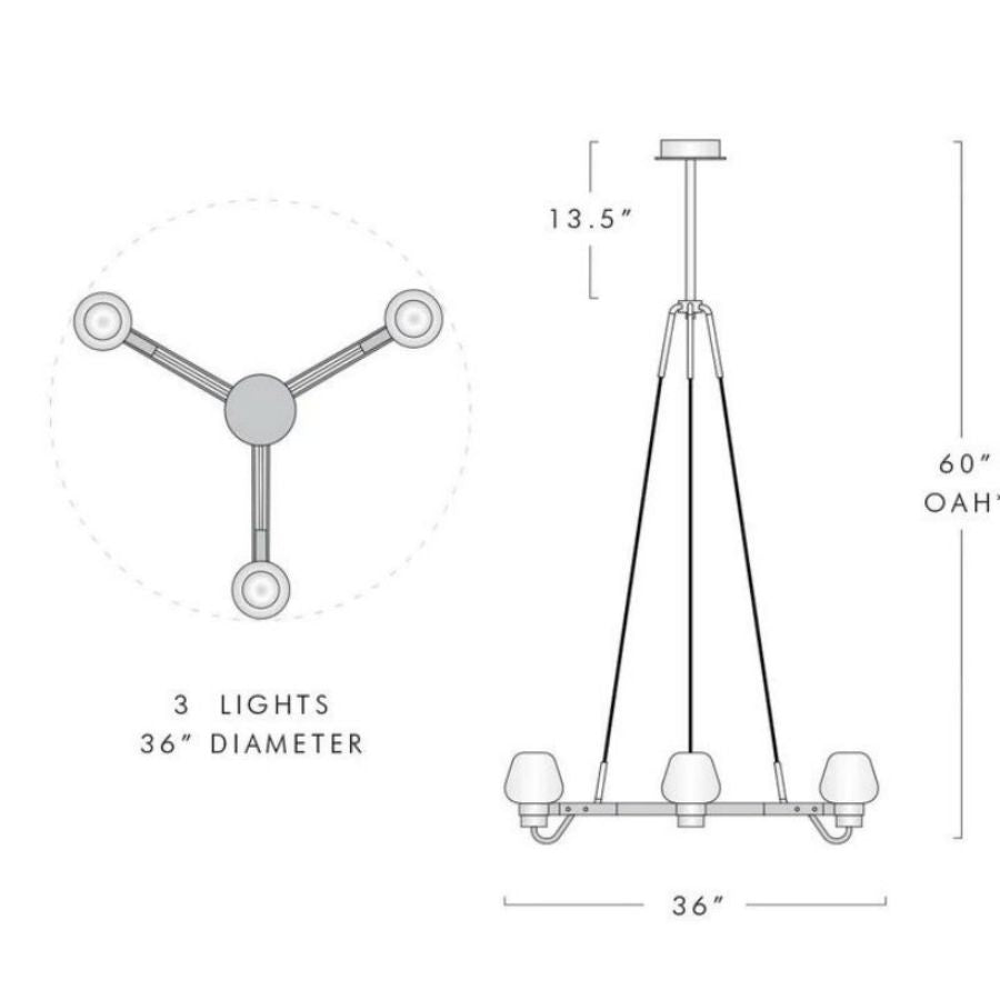 Raibero 3 Light Chandelier - XYlight