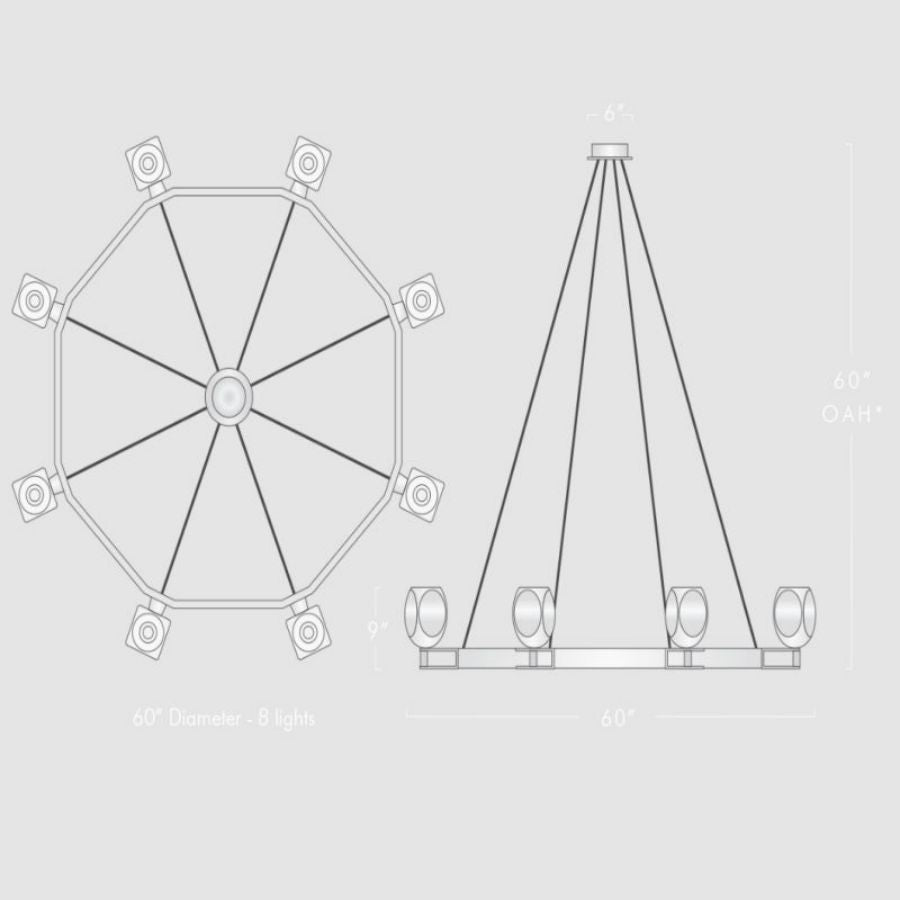 Raibero 8 Light Chandelier - XYlight