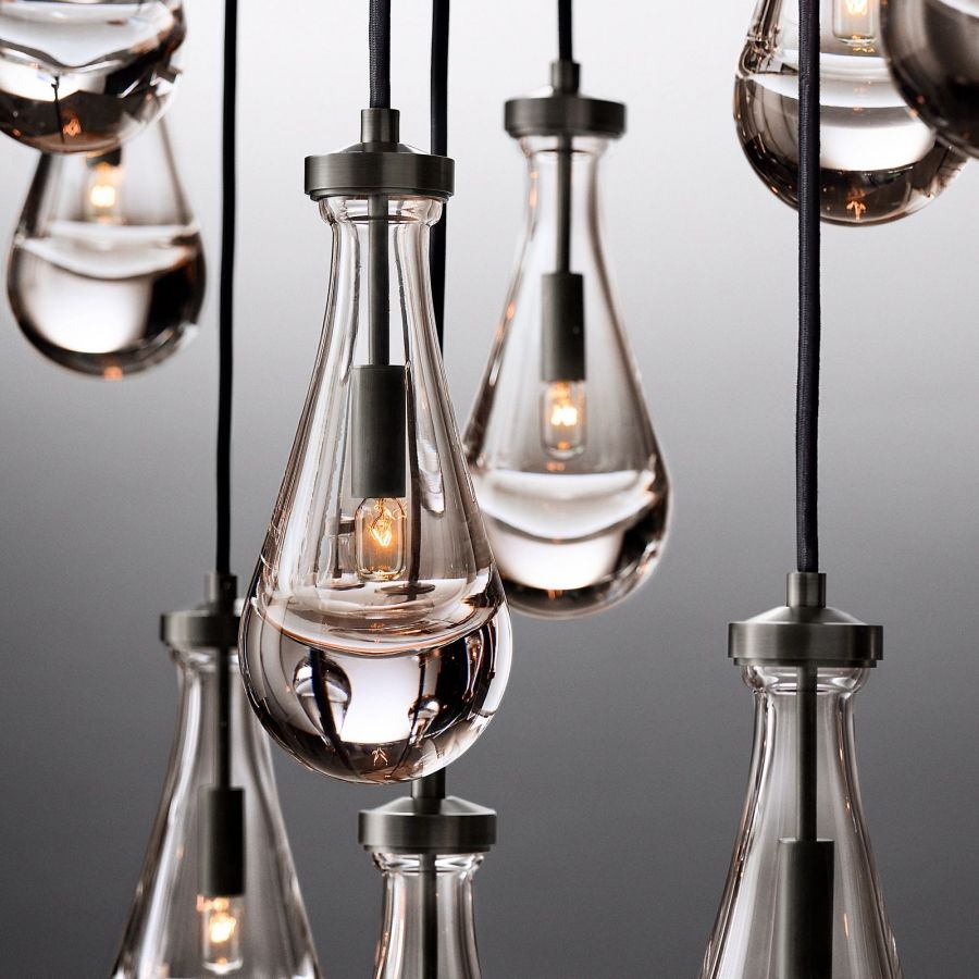 Raindrop Rectangular Hand-Blown Glass Chandelier - XYlight