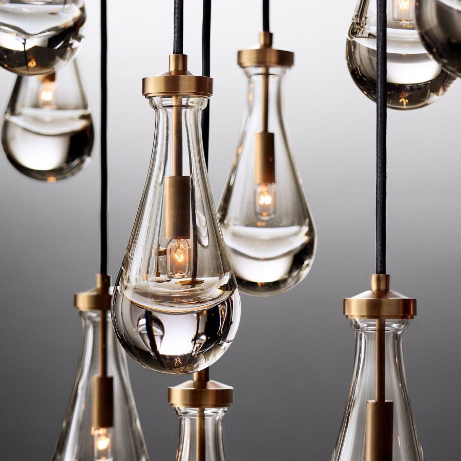 Raindrop Rectangular Hand-Blown Glass Chandelier - XYlight