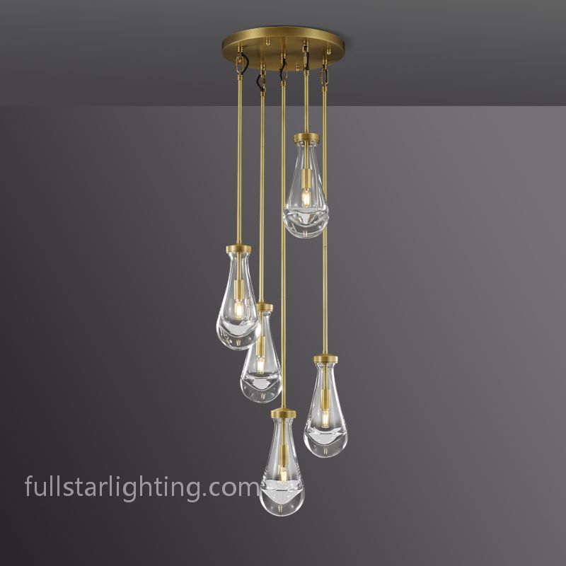 Raindrop Round Chandelier 5-Light