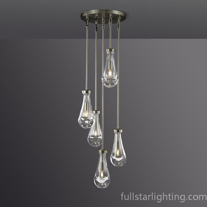 Raindrop Round Chandelier 5-Light - XYlight