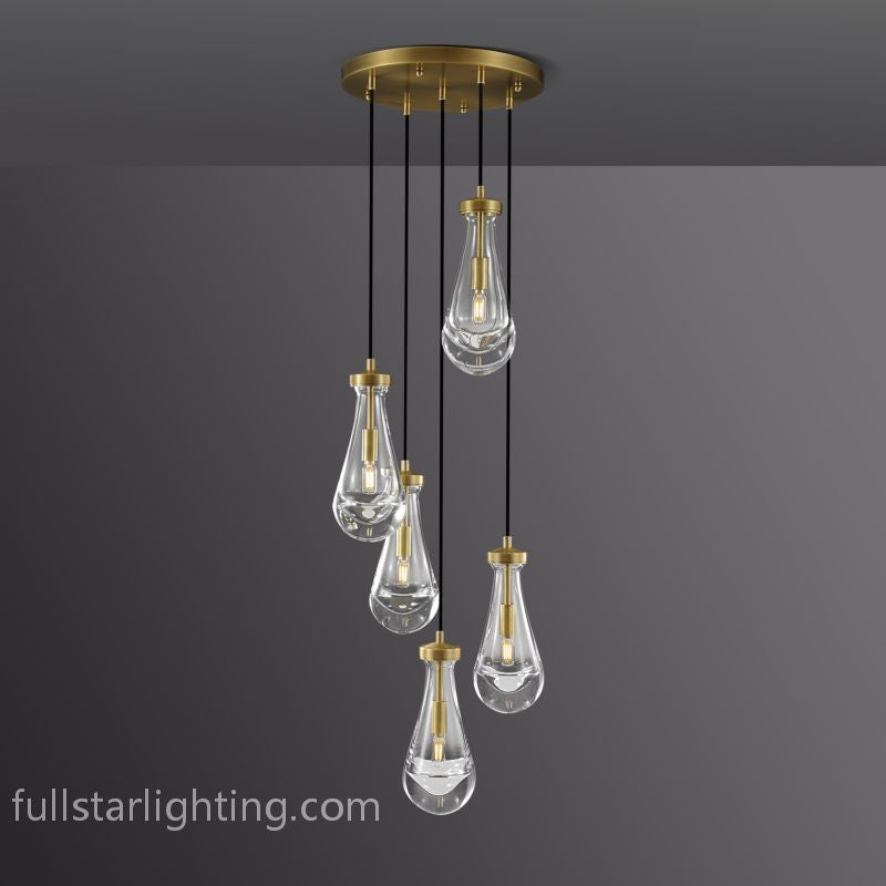 Raindrop Round Chandelier 5-Light - XYlight