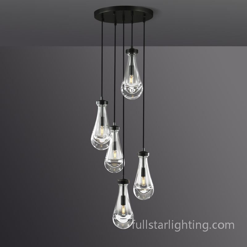 Raindrop Round Chandelier 5-Light - XYlight