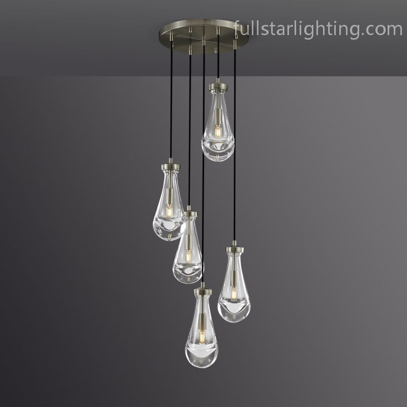 Raindrop Round Chandelier 5-Light - XYlight