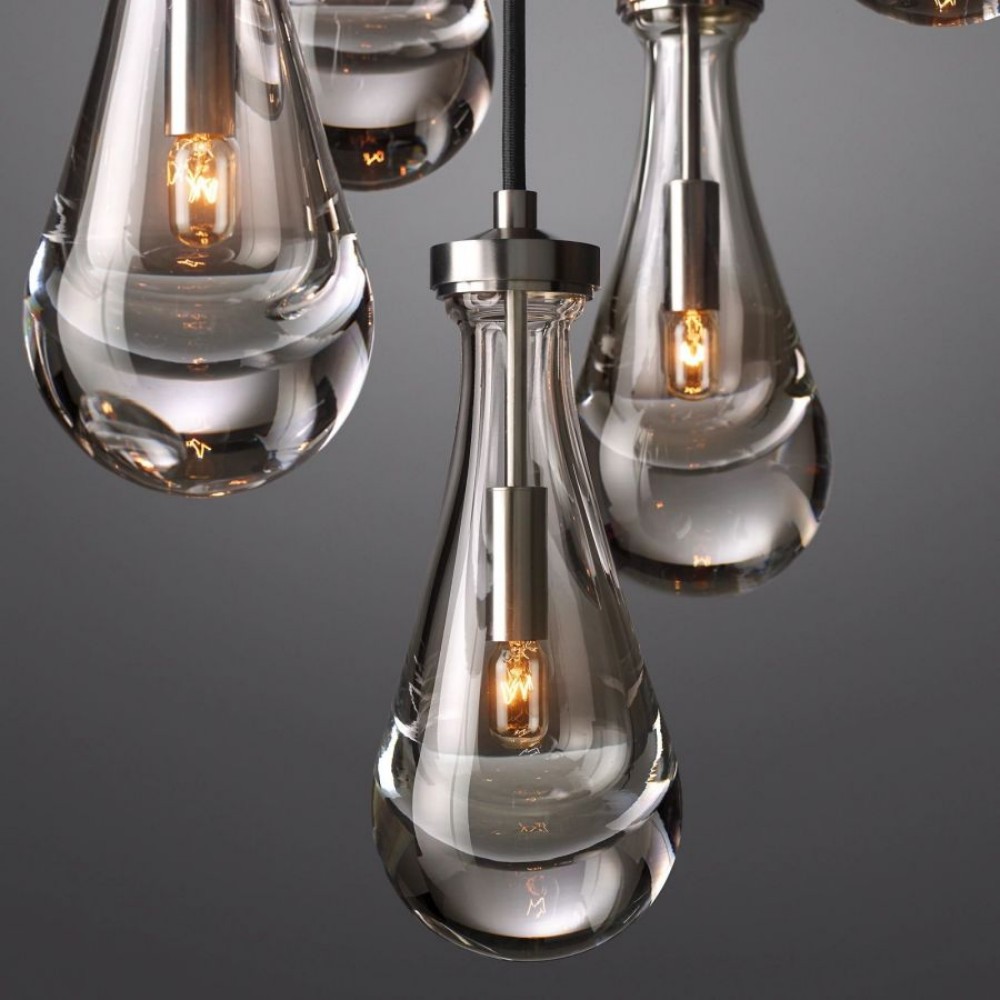 Raindrop Round Hand-Blown Glass Chandelier - XYlight
