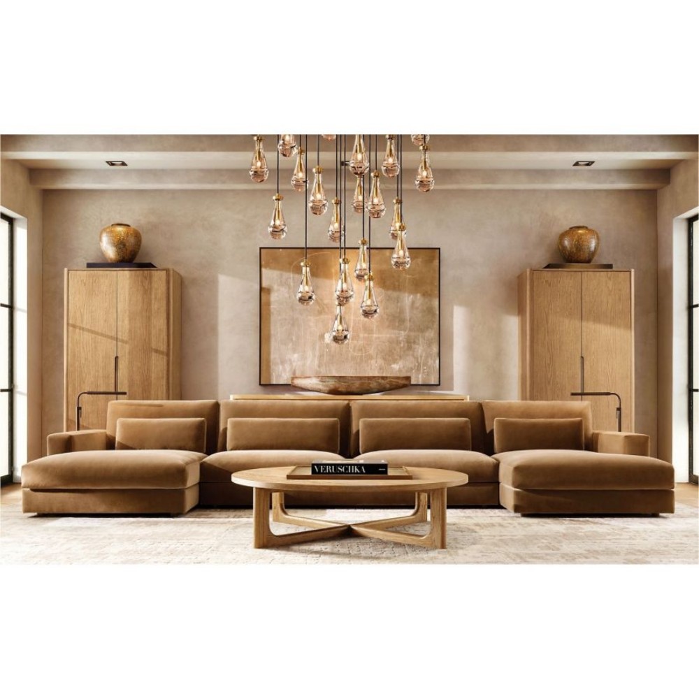Raindrop Round Hand-Blown Glass Chandelier - XYlight