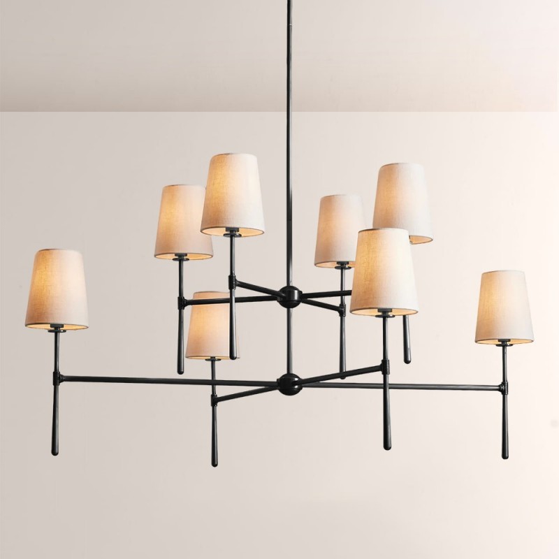 Rhodes 2-Tier Round Chandelier For Living Room - XYlight