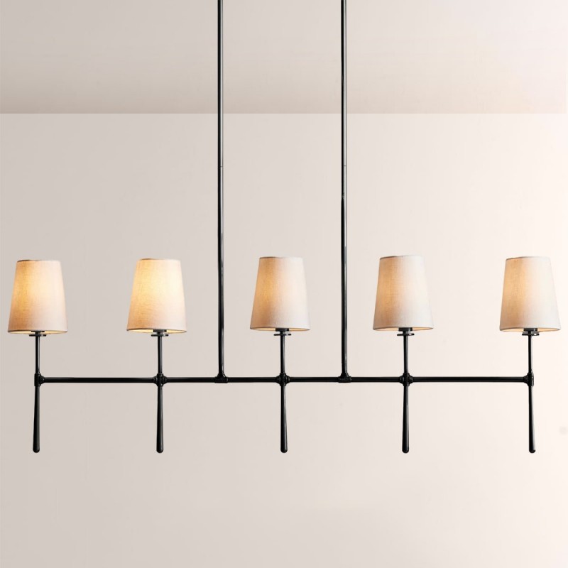 Rhodes Linear Chandelier 5/6 Light For Living Room
