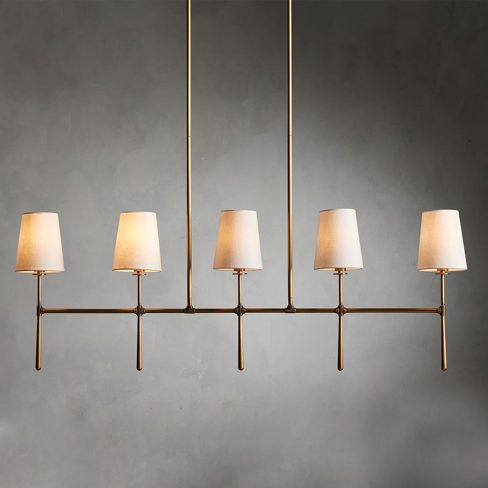 Rhodes Linear Chandelier 5/6 Light For Living Room - XYlight