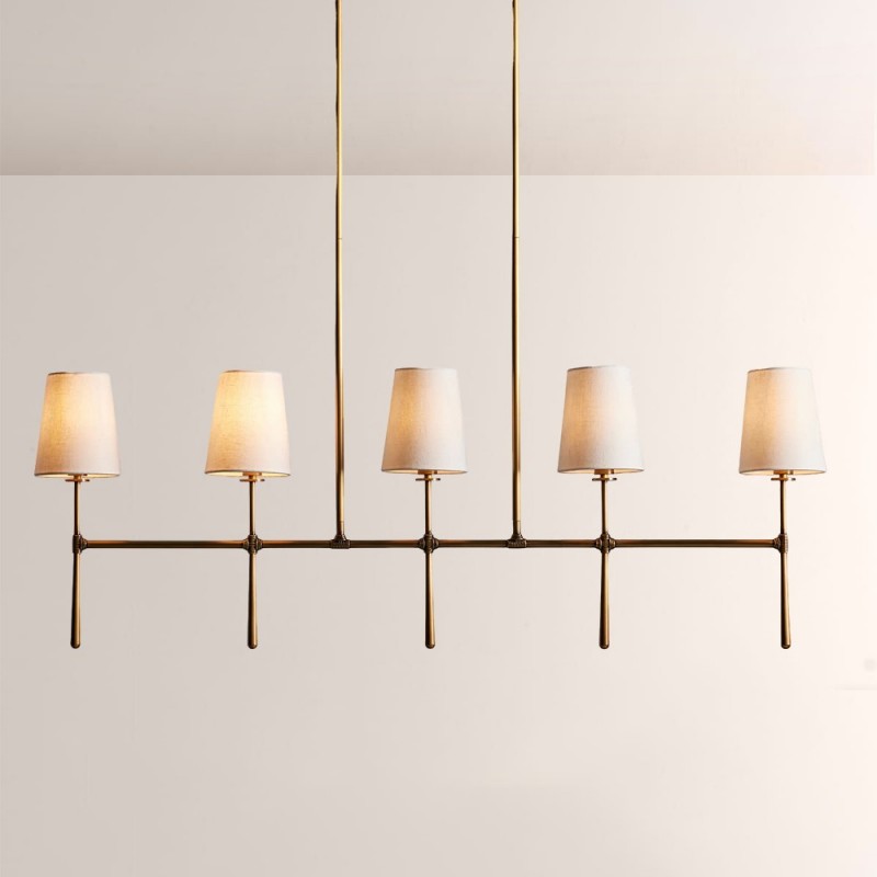 Rhodes Linear Chandelier 5/6 Light For Living Room - XYlight