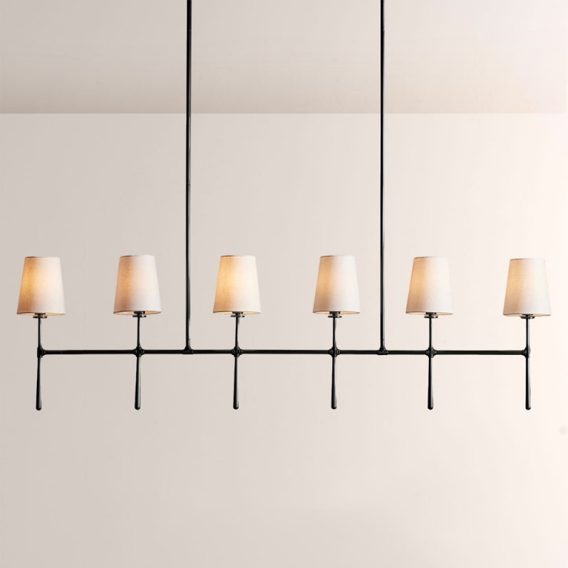 Rhodes Linear Chandelier 5/6 Light For Living Room - XYlight