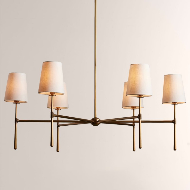 Rhodes Round Chandelier 4/6 Light For Living Room - XYlight