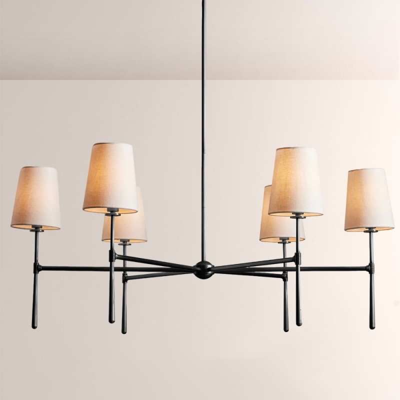 Rhodes Round Chandelier 4/6 Light For Living Room - XYlight