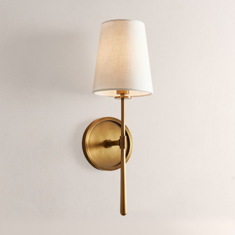 Rhodes Linen Wall Sconce For Bedroom