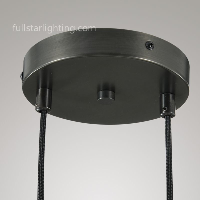 Rivelvane 2-Light Round Cord Chandelier with Glass Drops - XYlight