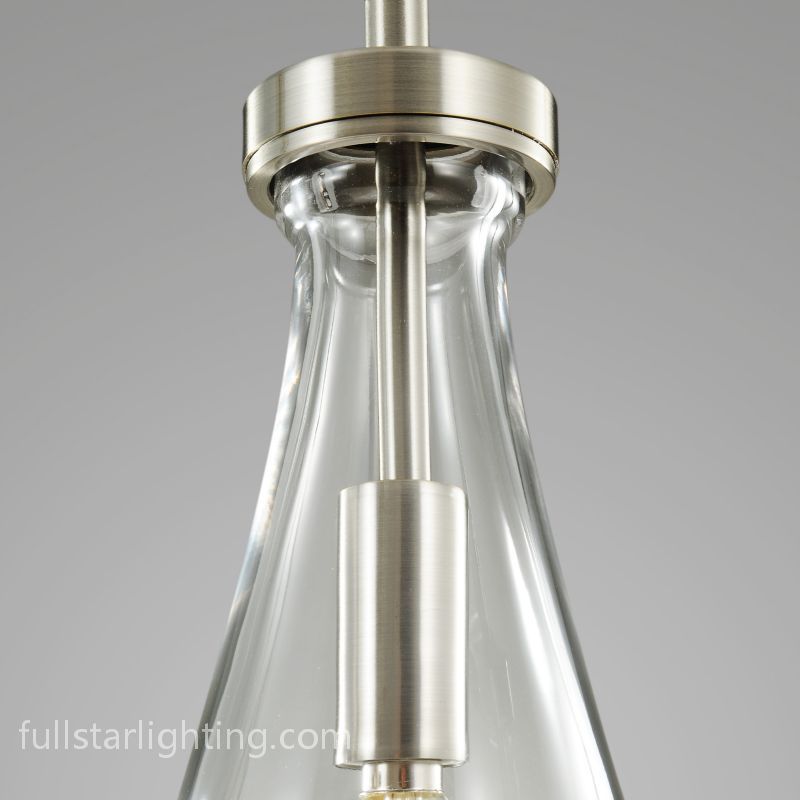 Rivelvane 3-Light Round Glass Rod Chandelier - XYlight