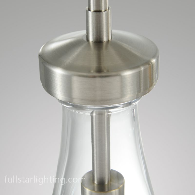 Rivelvane 3-Light Round Glass Rod Chandelier - XYlight