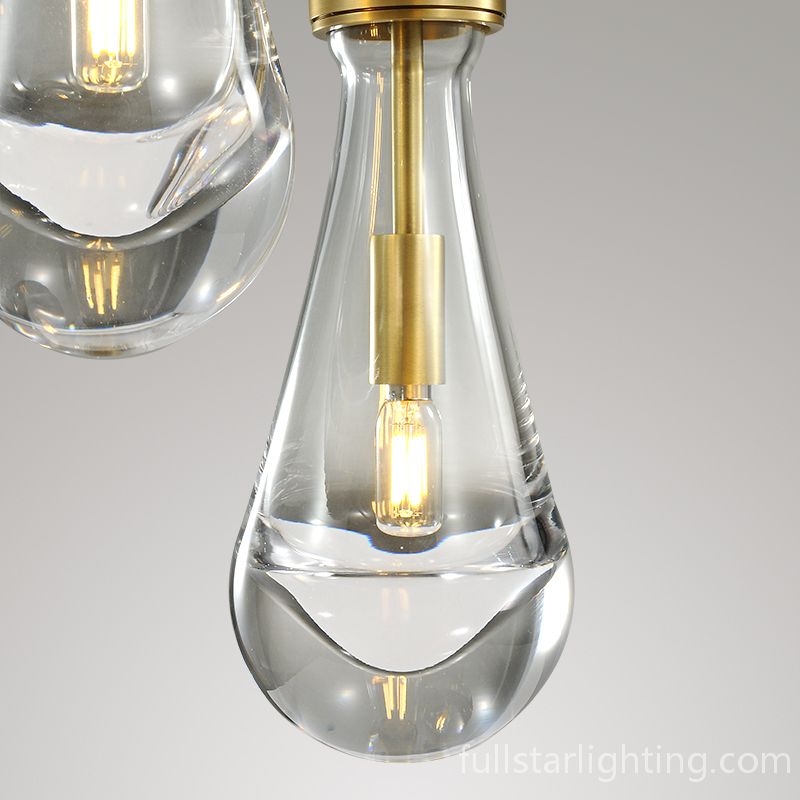 Rivelvane 3-Light Round Glass Rod Chandelier - XYlight