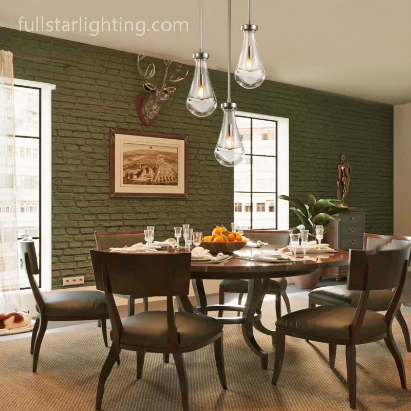 Rivelvane 3-Light Round Glass Rod Chandelier - XYlight