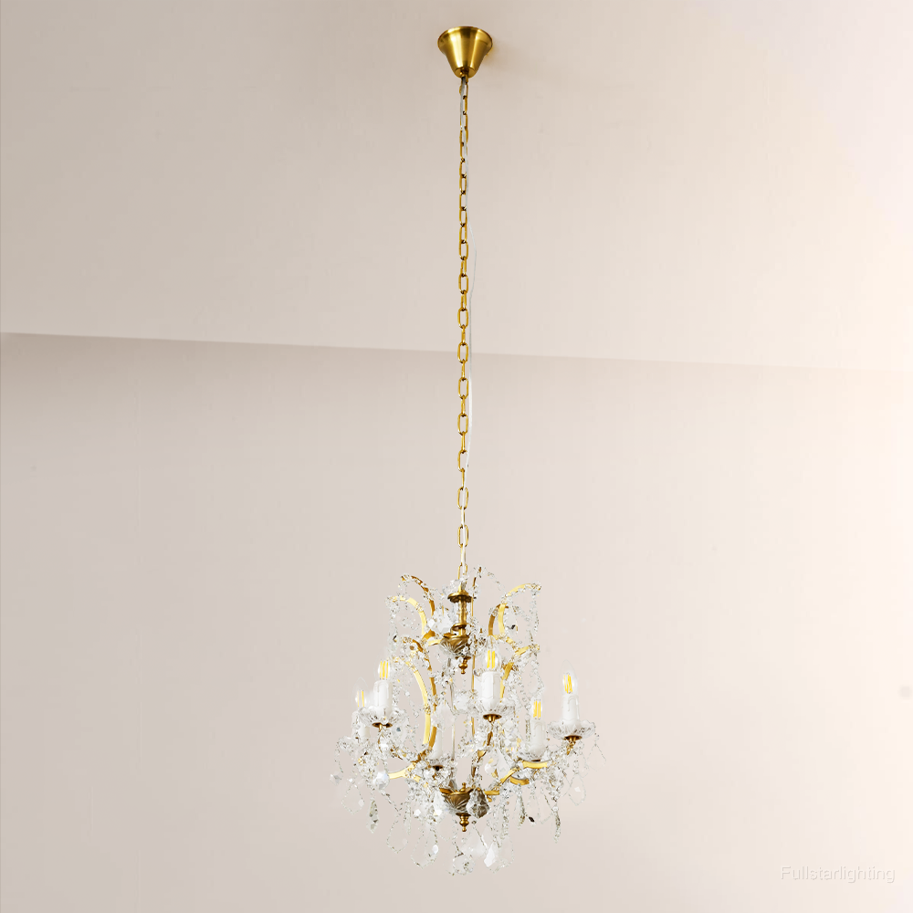 Rocivane Rococo-Style Iron & Crystal Round Chandelier - XYlight