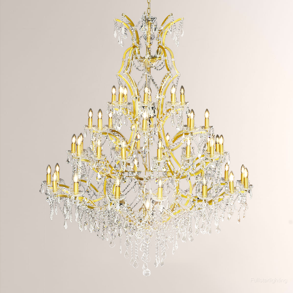 Rocivane Rococo-Style Iron & Crystal Round Chandelier - XYlight