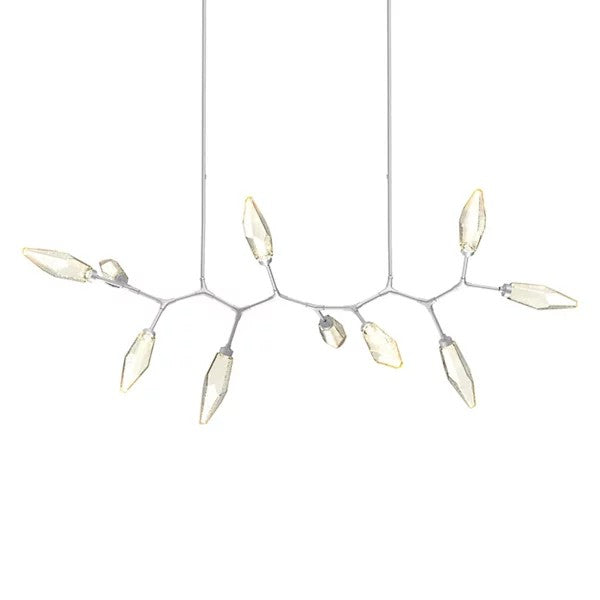 Rock Crystal Modern Branch LED Linear Chandelier - XYlight