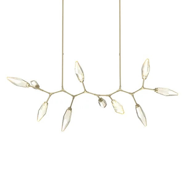 Rock Crystal Modern Branch LED Linear Chandelier - XYlight