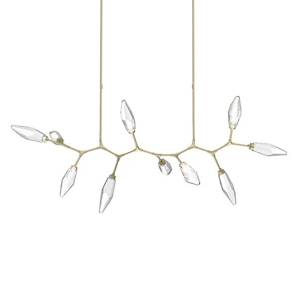 Rock Crystal Modern Branch LED Linear Chandelier - XYlight