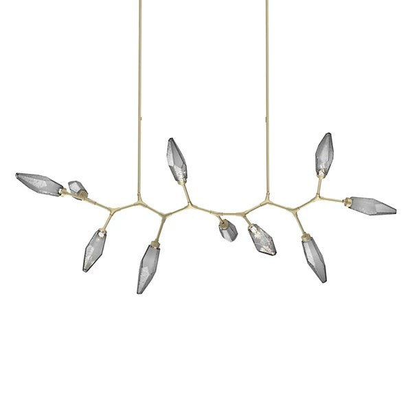 Rock Crystal Modern Branch LED Linear Chandelier - XYlight