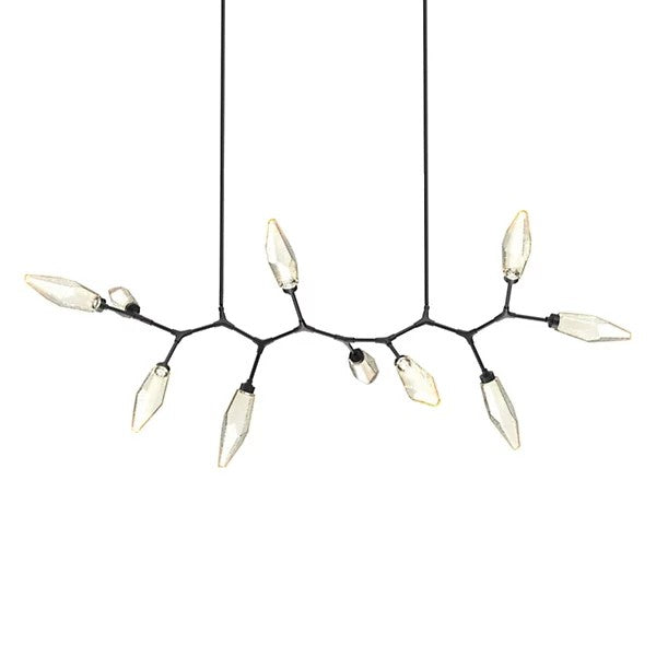 Rock Crystal Modern Branch LED Linear Chandelier - XYlight