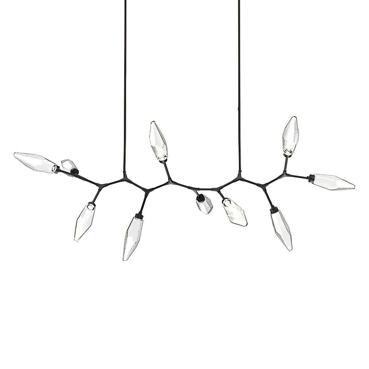Rock Crystal Modern Branch LED Linear Chandelier - XYlight