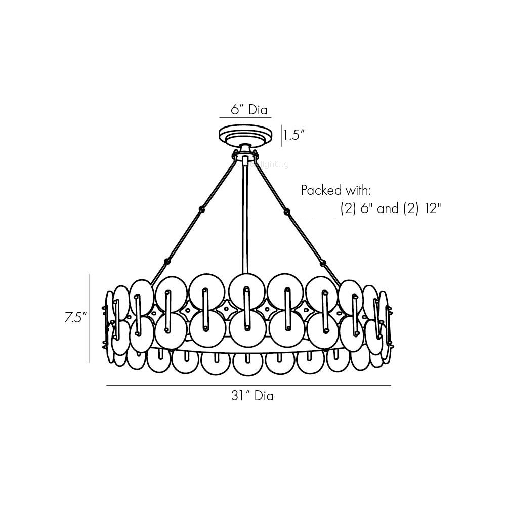 Rondeolle Chandelier - XYlight