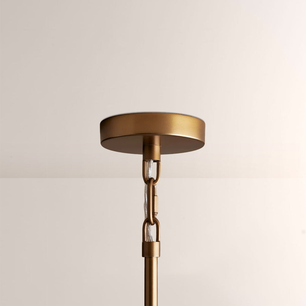Saylor 6-Light Curved Arm Chandelier with Linen Shades - XYlight