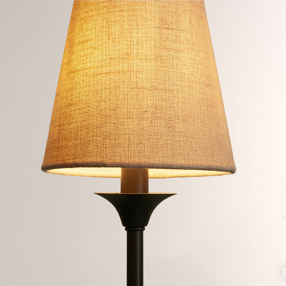 Saylor 6-Light Curved Arm Chandelier with Linen Shades - XYlight