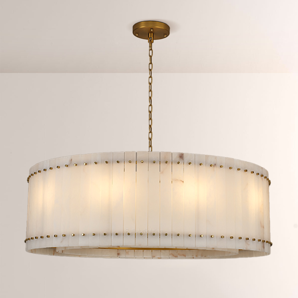 Senparo Alabaster Round Chandelier - XYlight