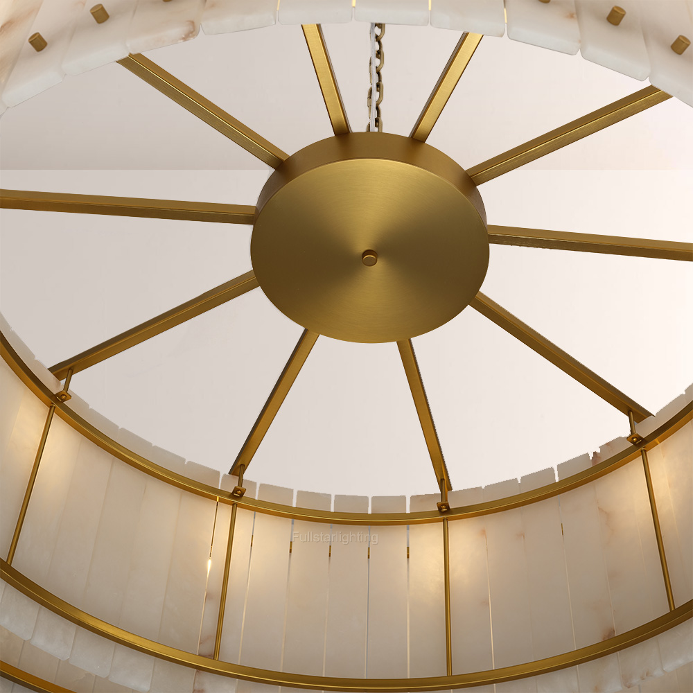Senparo Alabaster Round Chandelier - XYlight
