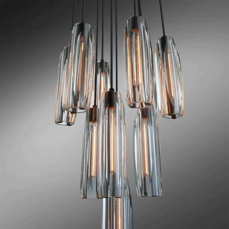 Sherunel 10-Light Round Crystal Chandelier - XYlight