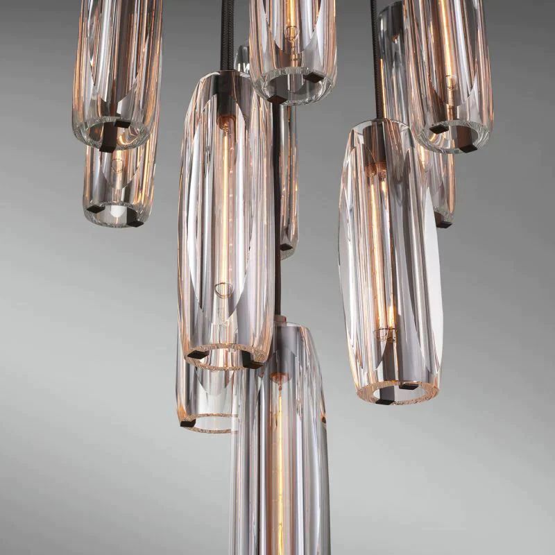 Sherunel 10-Light Round Crystal Chandelier - XYlight
