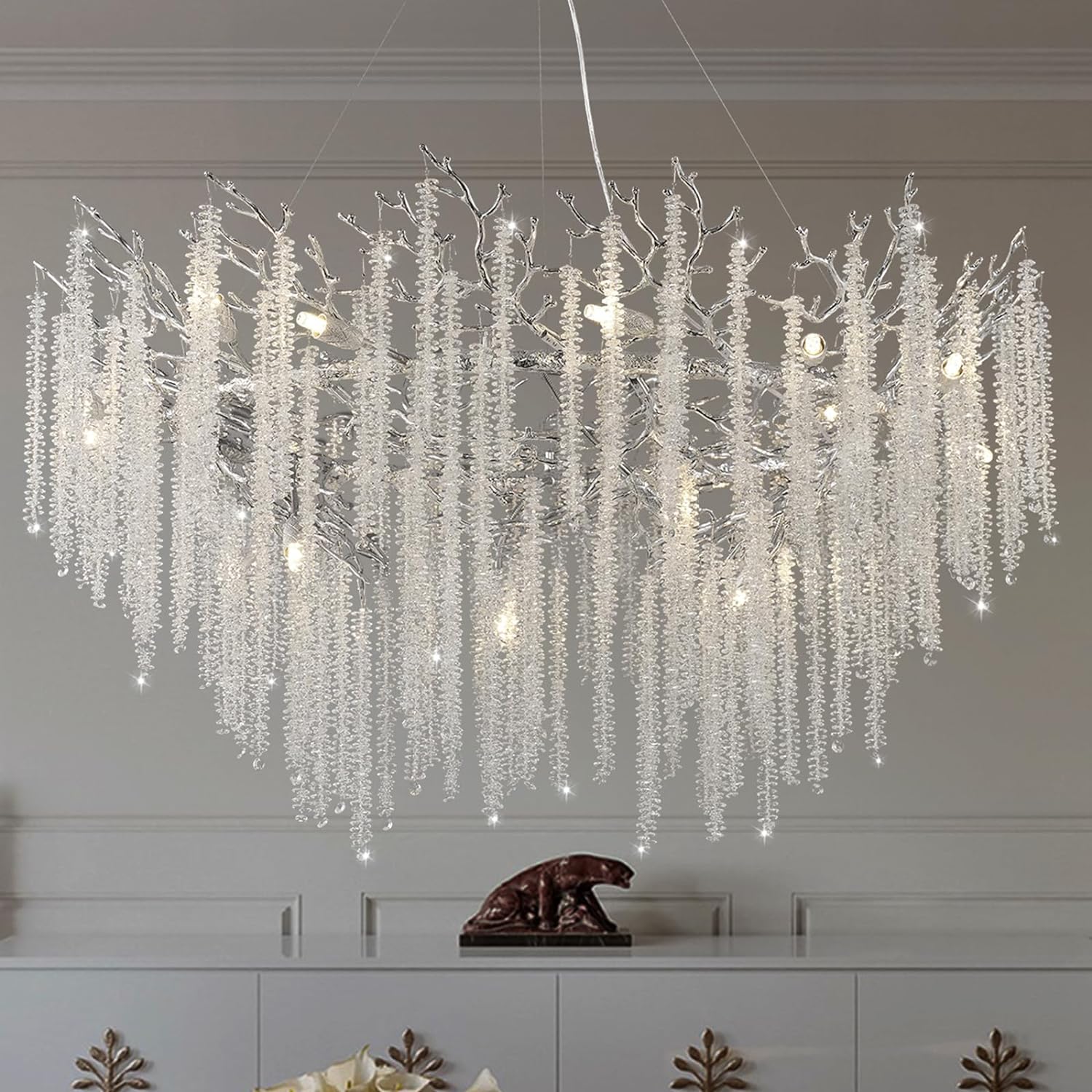 Snow Tree Branch Gold/Silver Chandelier - XYlight