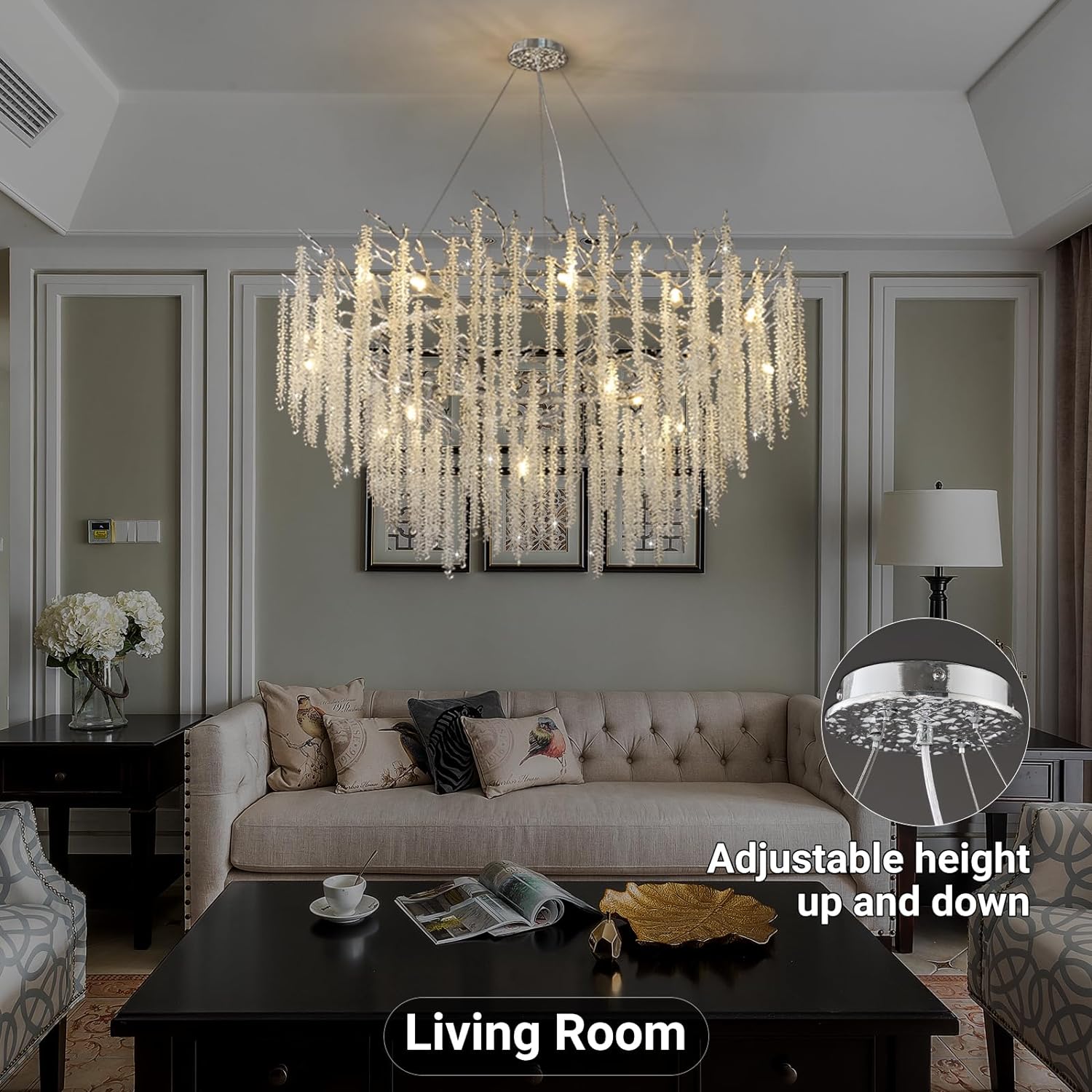 Snow Tree Branch Gold/Silver Chandelier - XYlight