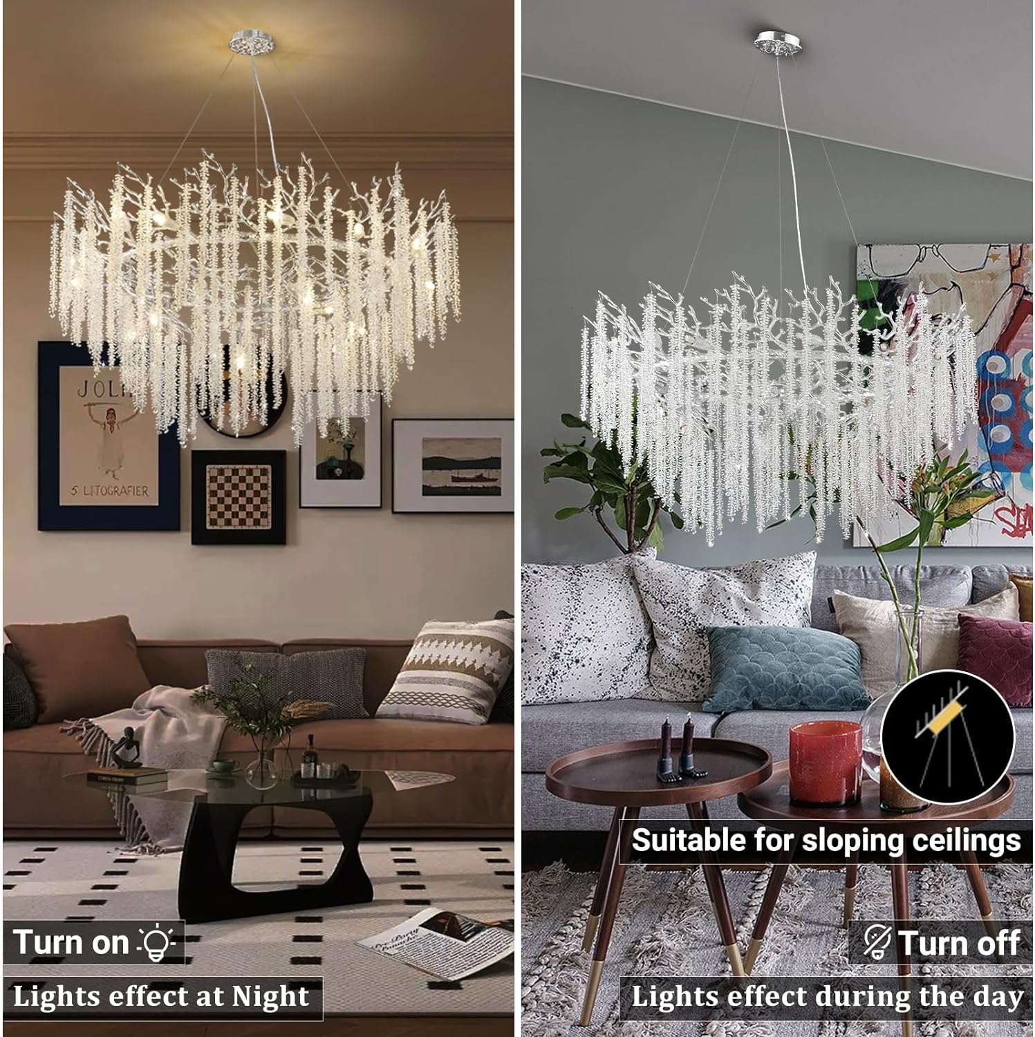 Snow Tree Branch Gold/Silver Chandelier - XYlight