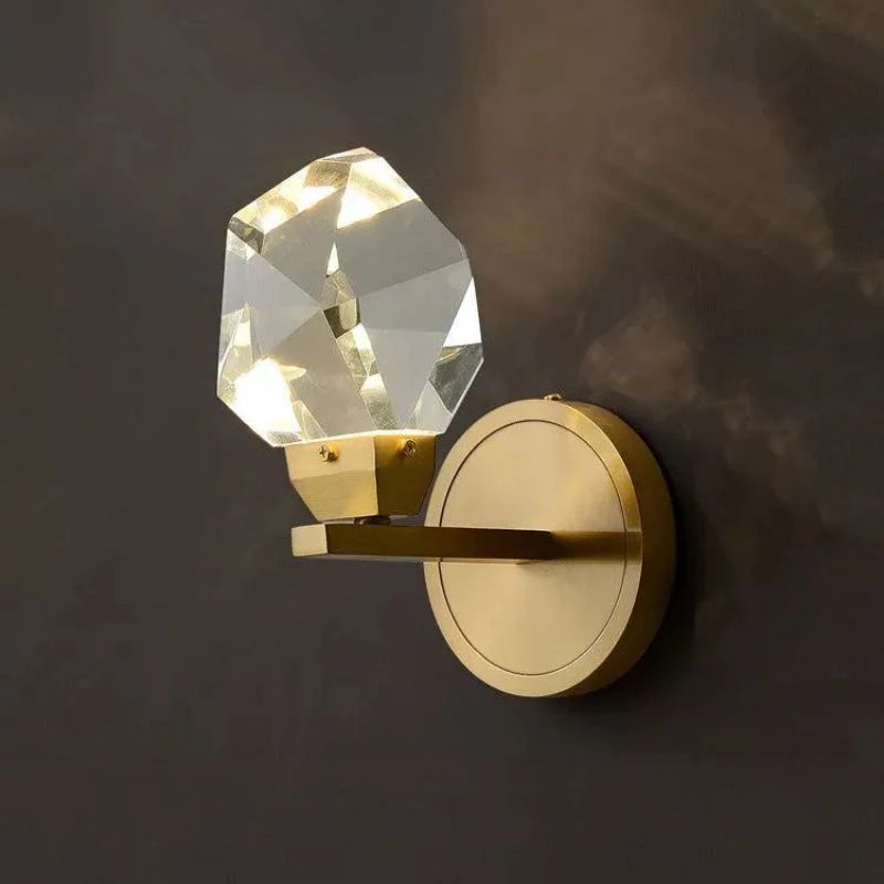 Slipe Faceted Crystal Prisms Short Wall Sconce - XYlight
