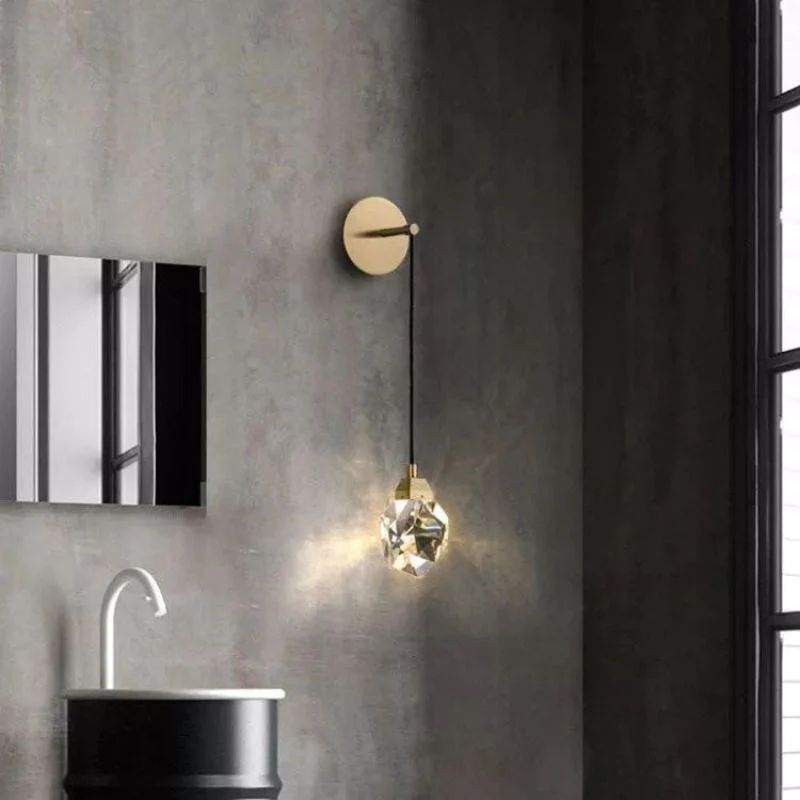 Slipe Faceted Crystal Prisms Wall Sconce (Cord) - XYlight