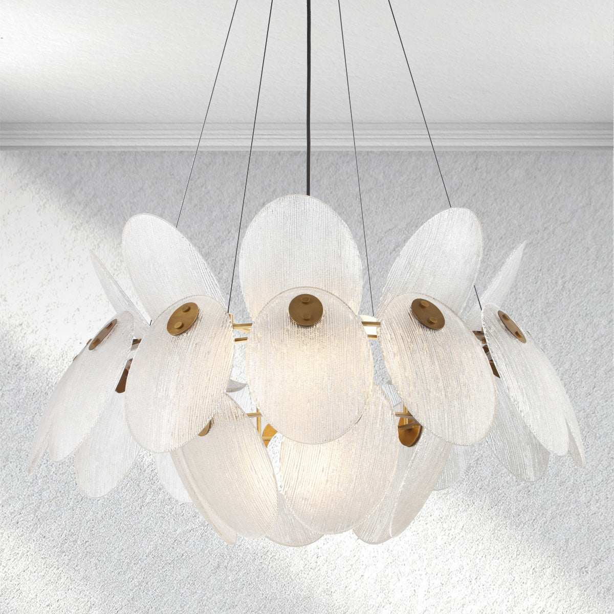 Snow Petal Glass Chandelier - XYlight