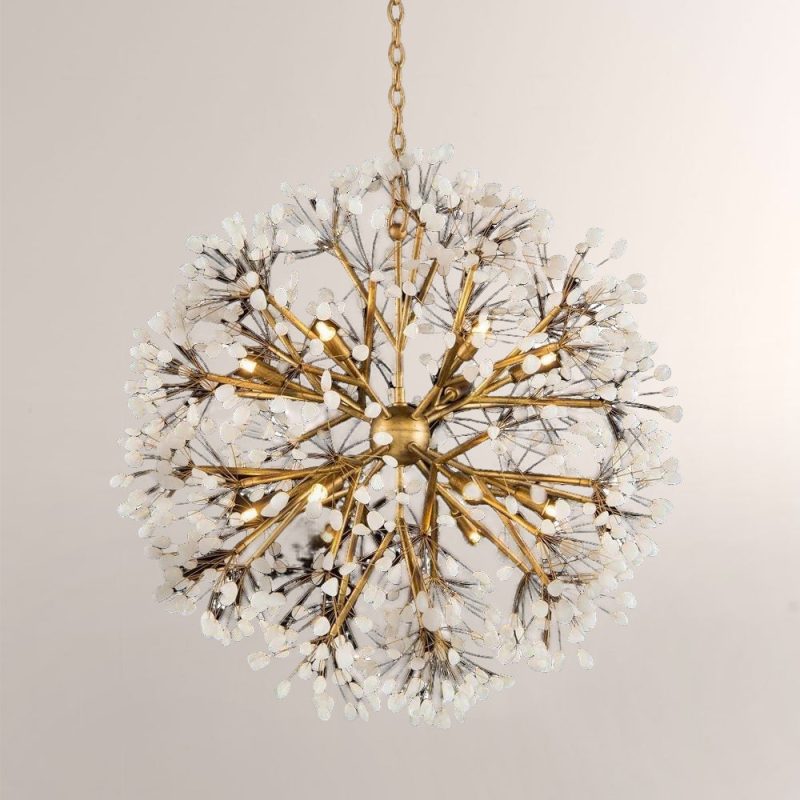 Spharcal Twelve-Light Quartz Chandelier